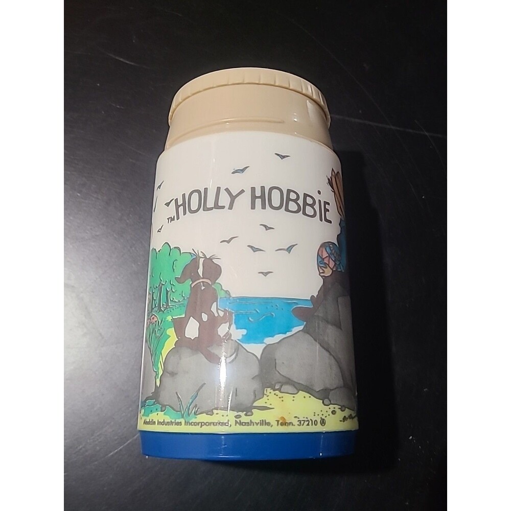 Vintage Holly Hobbie Thermos – 1970s Aladdin No Blue Cap – Collectible Lunchbox